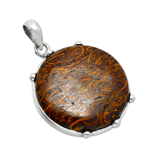 Natural Coquina Fossil Jasper - India Pendant P-1349 SDP151665