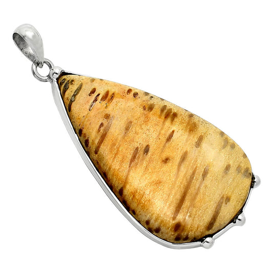 Natural Palm Root Fossil Agate Pendant P-1349 SDP151677