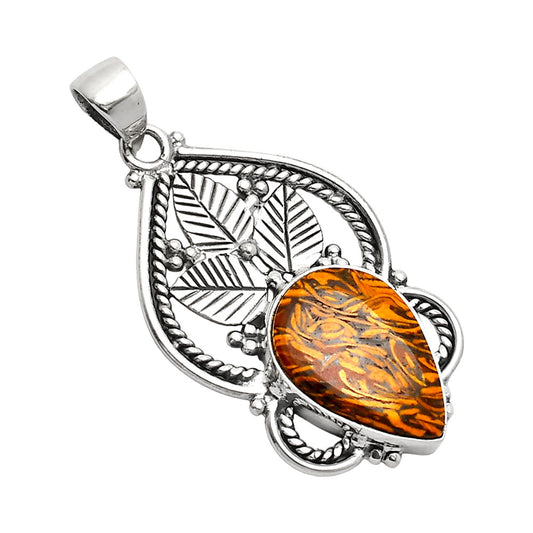 Natural Coquina Fossil Jasper - India Pendant P-1258 SDP151886