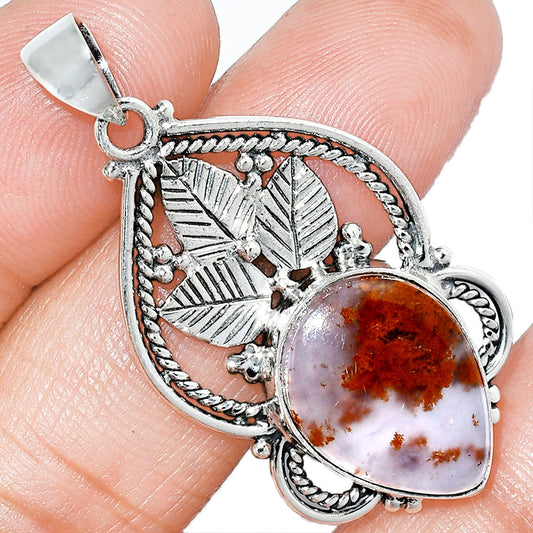 Natural Robinson Ranch Plume Agate Pendant P-1258 SDP151896