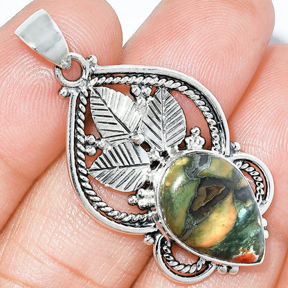 Natural Rhyolite - Rainforest Jasper Pendant P-1258 SDP151898