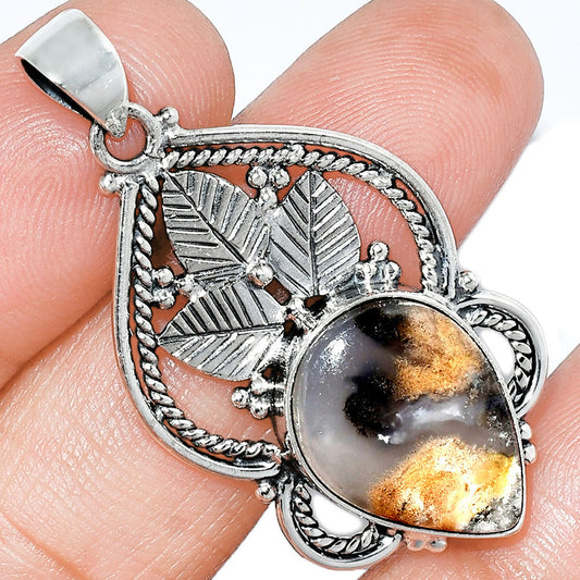 Natural Rose Plume Agate Pendant P-1258 SDP151926