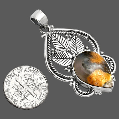 Natural Rose Plume Agate Pendant P-1258 SDP151926