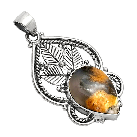 Natural Rose Plume Agate Pendant P-1258 SDP151926