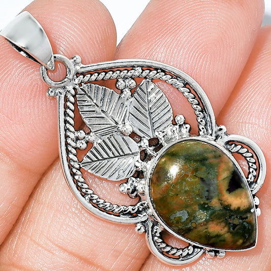 Natural Rhyolite - Rainforest Jasper Pendant P-1258 SDP151930