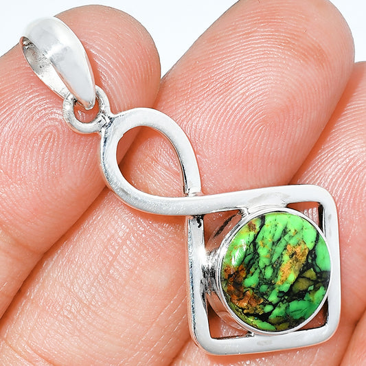 Natural Green Matrix Turquoise Pendant P-1011 SDP151948