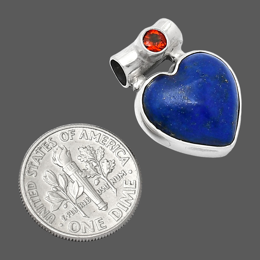 Heart - Natural Lapis Lazuli & Garnet Pendant P-1300 SDP152220