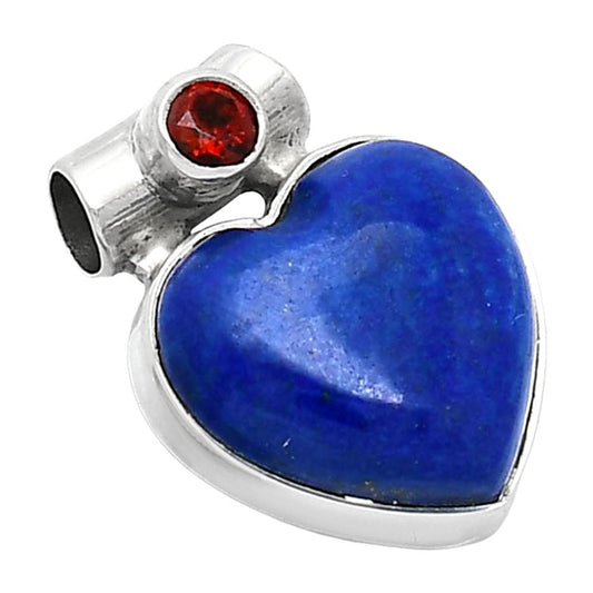 Heart - Natural Lapis Lazuli & Garnet Pendant P-1300 SDP152228