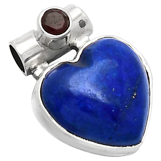 Heart - Natural Lapis Lazuli & Garnet Pendant P-1300 SDP152234