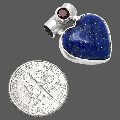 Heart - Natural Lapis Lazuli & Garnet Pendant P-1300 SDP152247