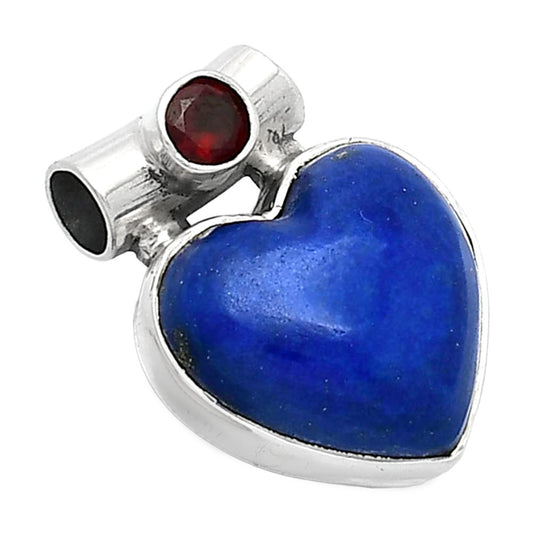 Heart - Natural Lapis Lazuli & Garnet Pendant P-1300 SDP152248