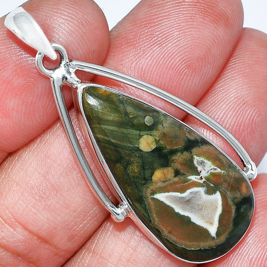 Natural Rhyolite - Rainforest Jasper Pendant P-1566 SDP152349