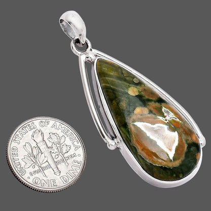Natural Rhyolite - Rainforest Jasper Pendant P-1566 SDP152349