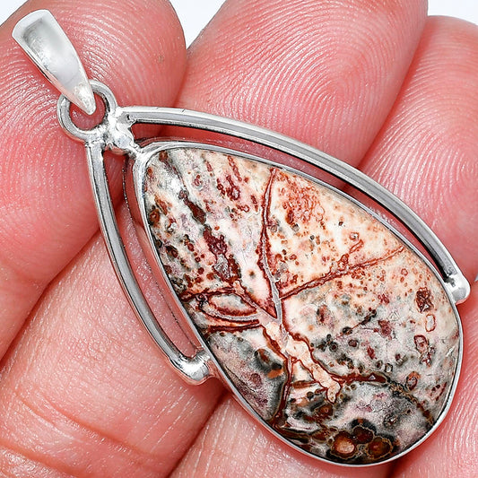 Natural Leopard Skin Jasper Pendant P-1566 SDP152353