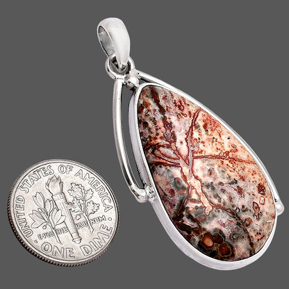 Natural Leopard Skin Jasper Pendant P-1566 SDP152353