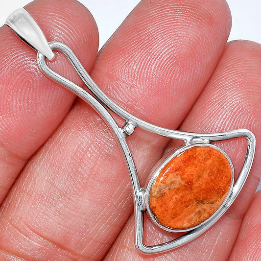 Natural Red Sponge Coral Pendant P-1574 SDP152396