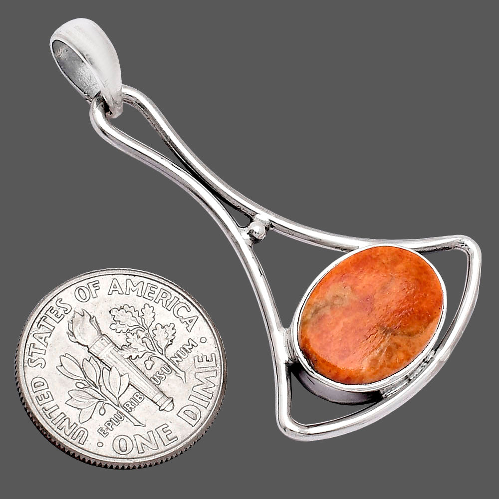 Natural Red Sponge Coral Pendant P-1574 SDP152396
