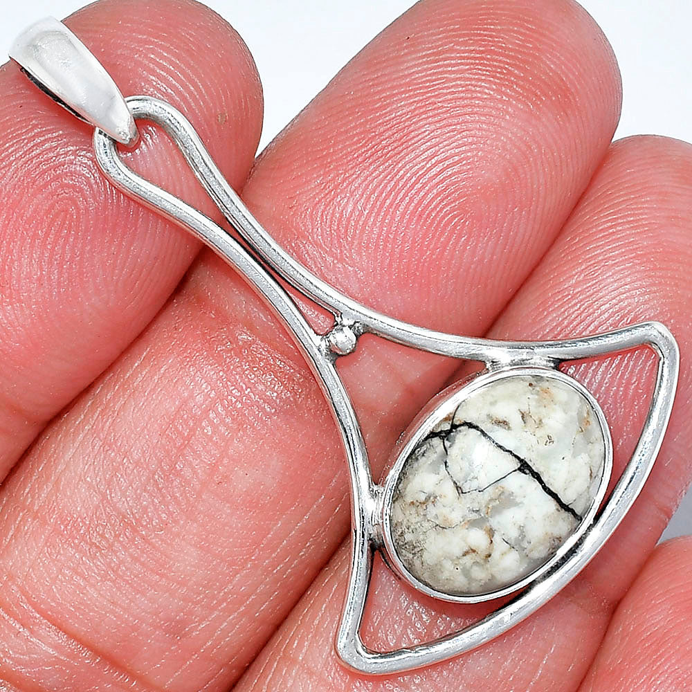 Authentic White Buffalo Turquoise Nevada Pendant P-1574 SDP152397