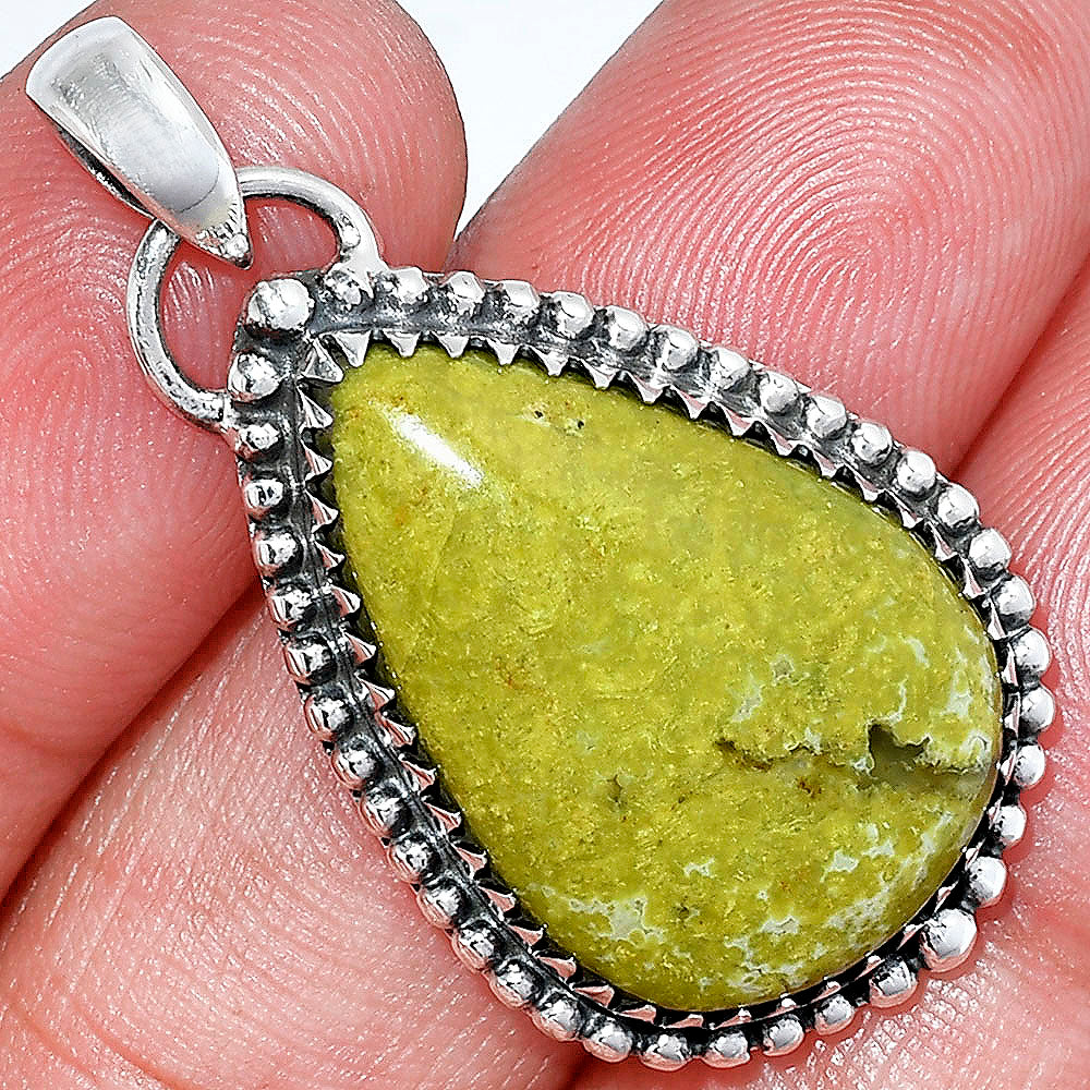Natural Green Opal Madagascar Pendant P-1312 SDP152445