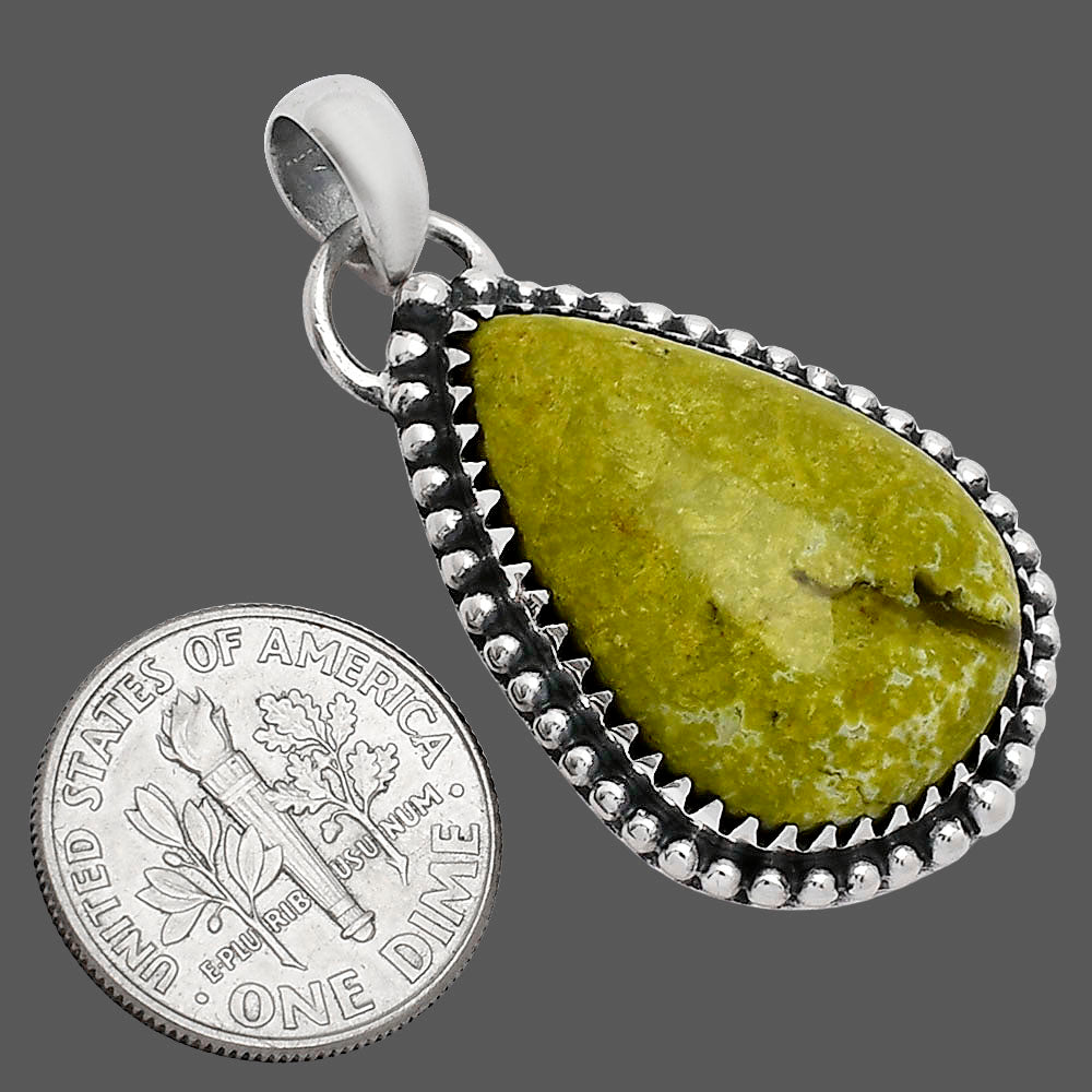 Natural Green Opal Madagascar Pendant P-1312 SDP152445