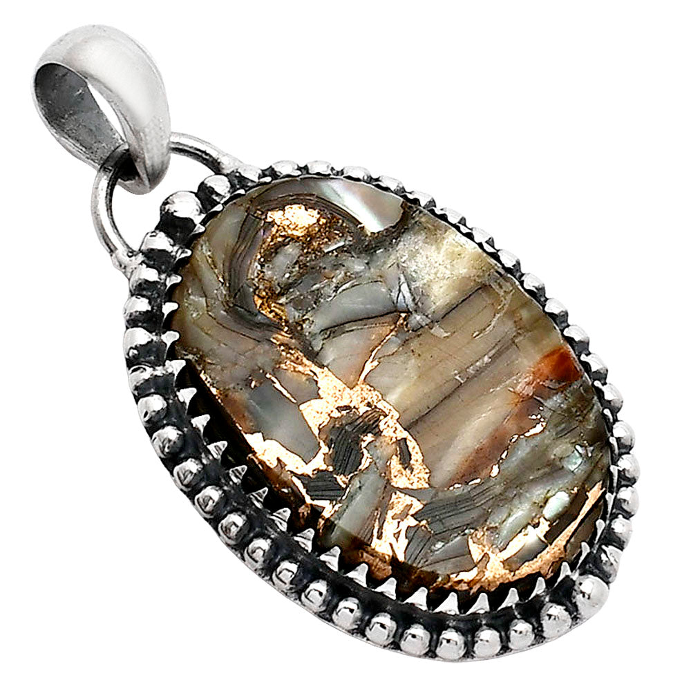 Natural Copper Abalone Shell Pendant P-1312 SDP152451