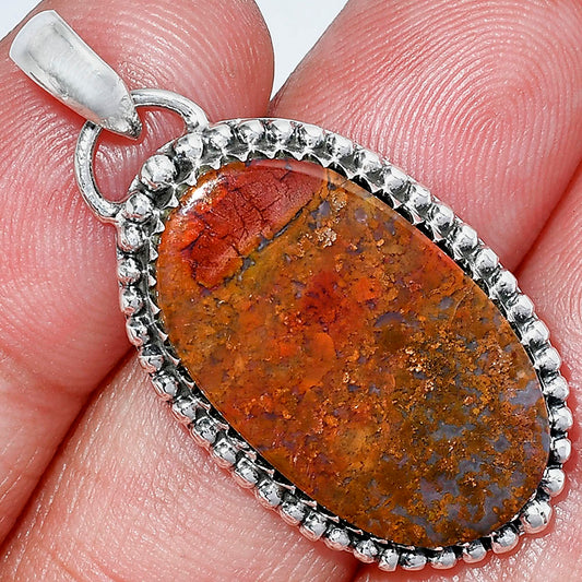 Natural Red Moss Agate Pendant P-1312 SDP152456