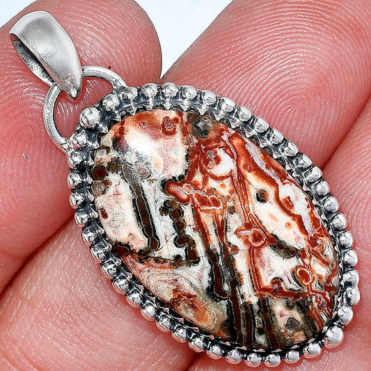 Natural Leopard Skin Jasper Pendant P-1312 SDP152496