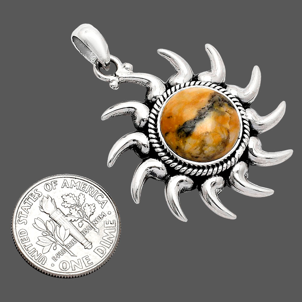 Sun - Natural Honey Dendritic Opal Pendant P-1264 SDP152531