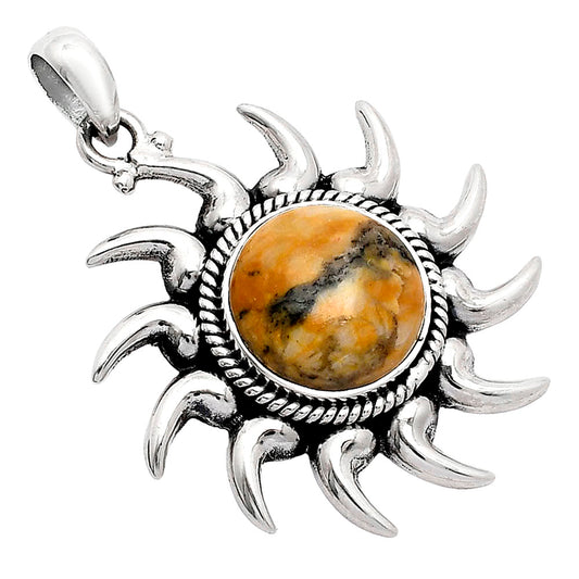 Sun - Natural Honey Dendritic Opal Pendant P-1264 SDP152531