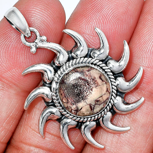 Sun - Natural Mexican Bird Eye Pendant P-1264 SDP152571