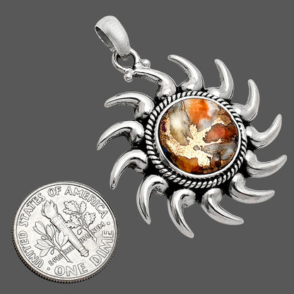 Sun - Natural Spiny Oyster Turquoise Pendant P-1264 SDP152580