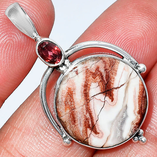 Rosetta Picture Jasper & Garnet Pendant P-1175 SDP152629