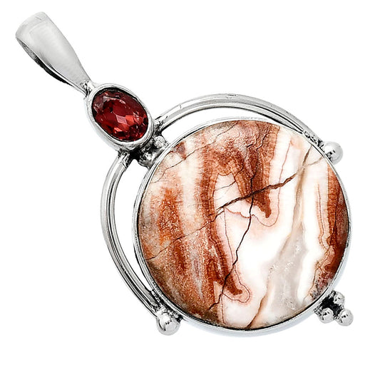 Rosetta Picture Jasper & Garnet Pendant P-1175 SDP152629