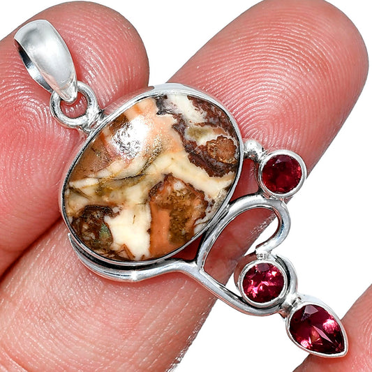 Rosetta Picture Jasper & Garnet Pendant P-1293 SDP152663