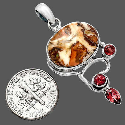 Rosetta Picture Jasper & Garnet Pendant P-1293 SDP152663