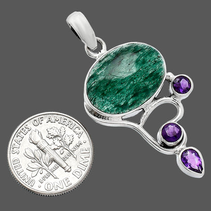 Natural Green Aventurine & Amethyst Pendant P-1293 SDP152672