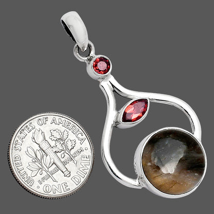 Natural Bat Cave Jasper & Garnet Pendant P-1187 SDP152731