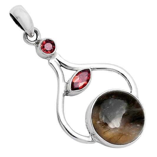 Natural Bat Cave Jasper & Garnet Pendant P-1187 SDP152731