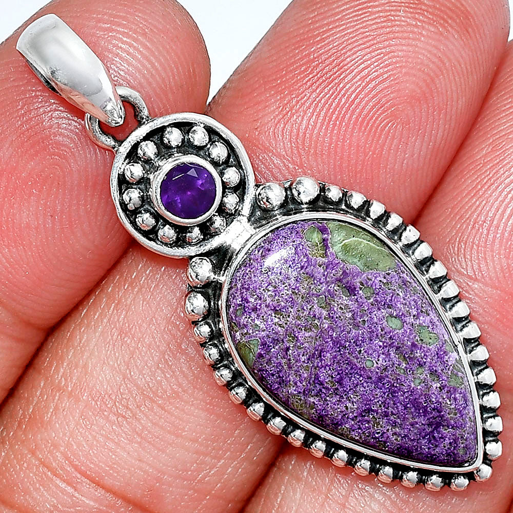 Purpurite - South Africa & Amethyst Pendant P-1500 SDP152829