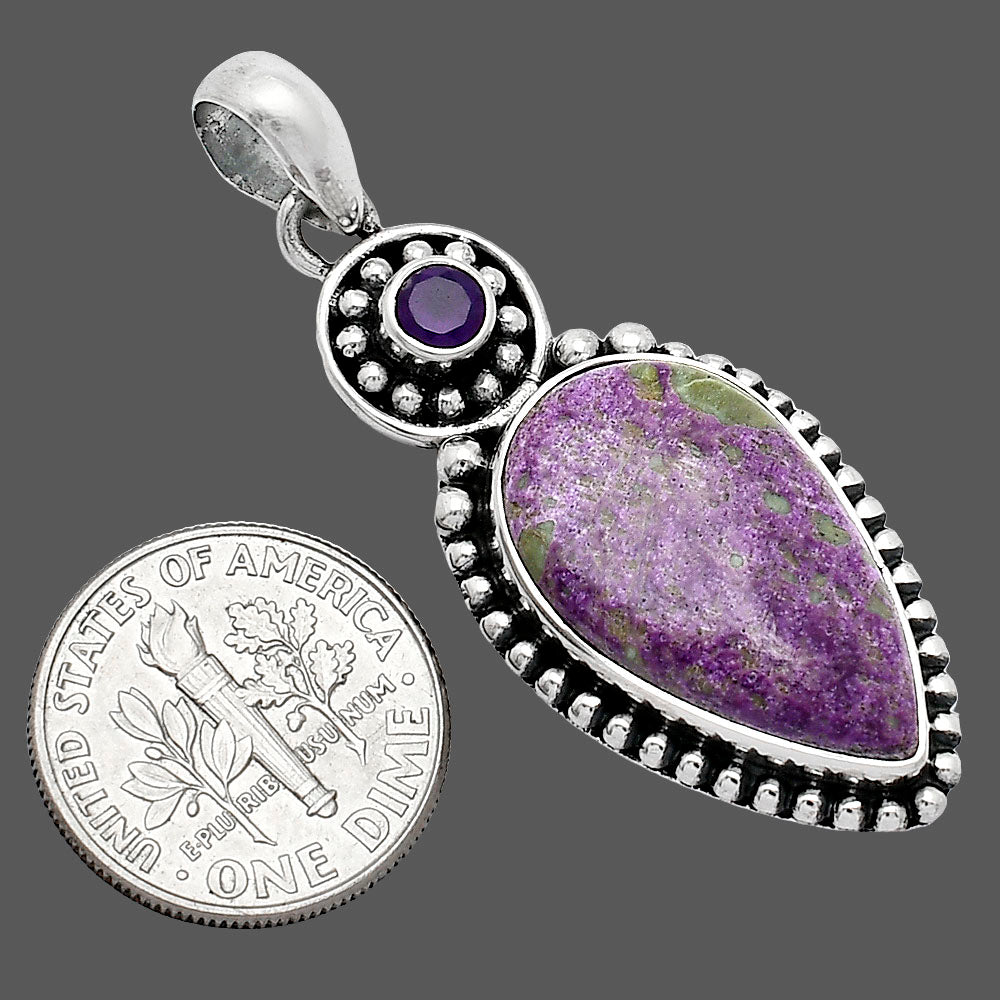 Purpurite - South Africa & Amethyst Pendant P-1500 SDP152829