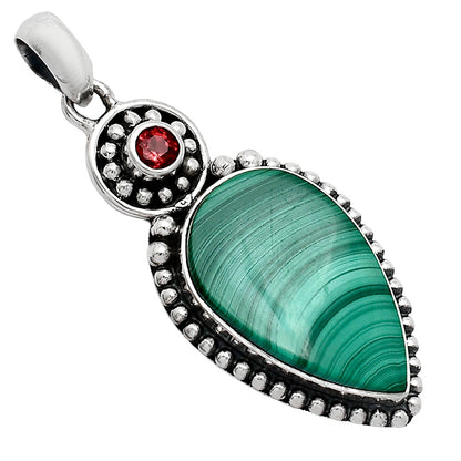 Malachite Eye - Congo & Garnet Pendant P-1500 SDP152832