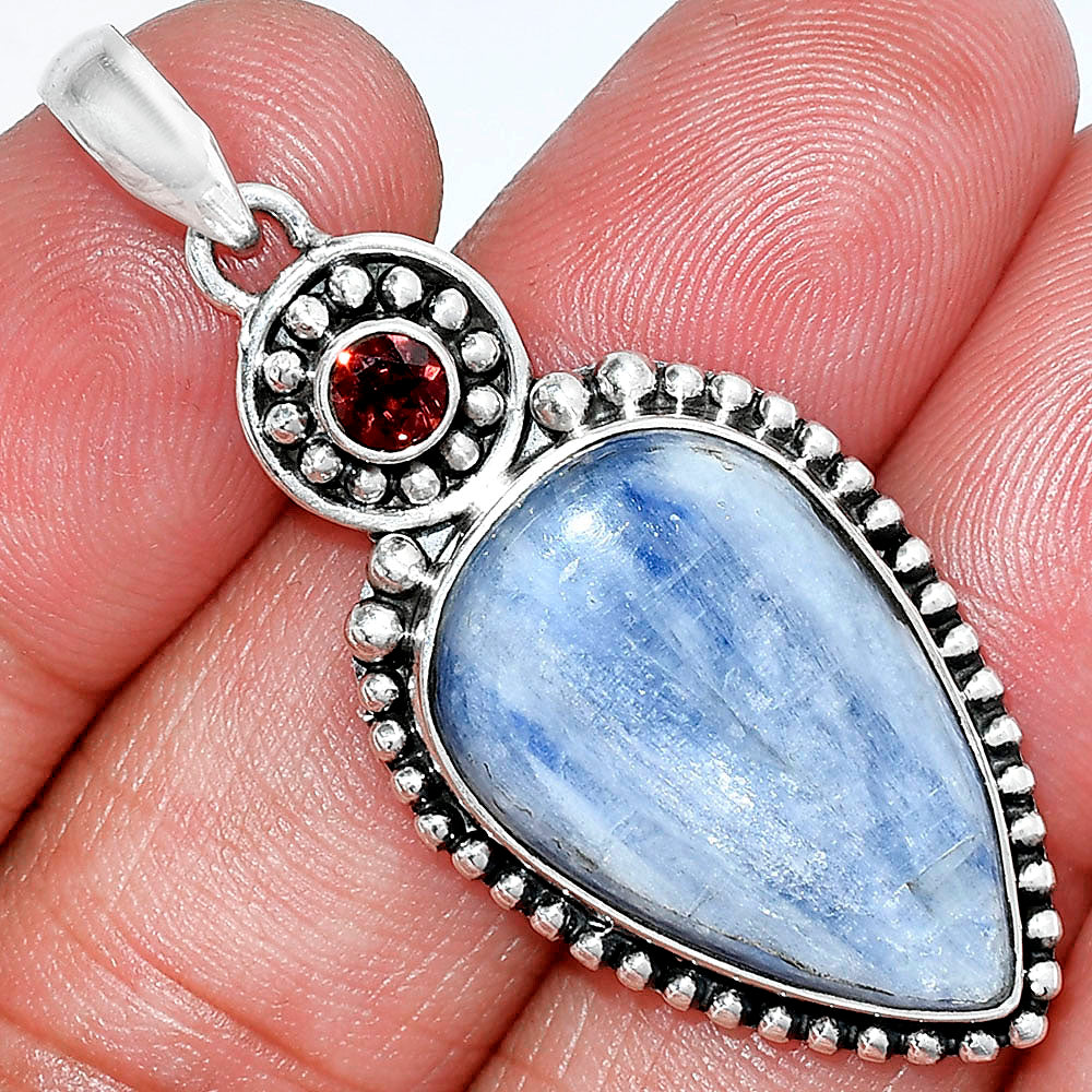 Blue Kyanite - Brazil & Garnet Pendant P-1500 SDP152833
