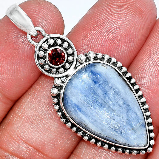 Blue Kyanite - Brazil & Garnet Pendant P-1500 SDP152833