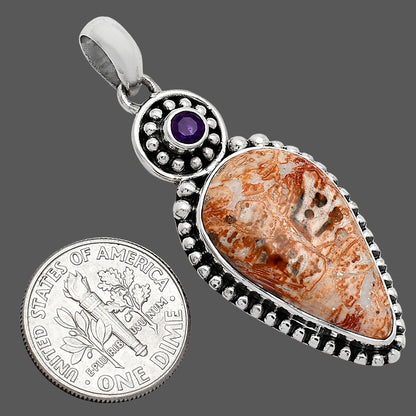 Rosetta Picture Jasper & Amethyst Pendant P-1500 SDP152838