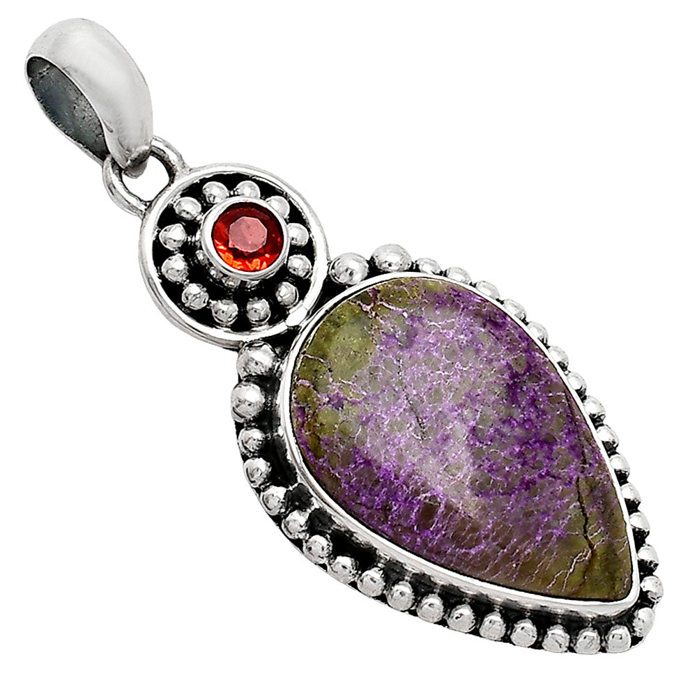 Purpurite - South Africa & Garnet Pendant P-1500 SDP152845