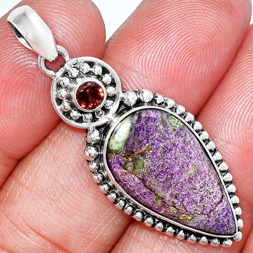 Purpurite - South Africa & Garnet Pendant P-1500 SDP152852
