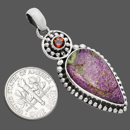 Purpurite - South Africa & Garnet Pendant P-1500 SDP152852