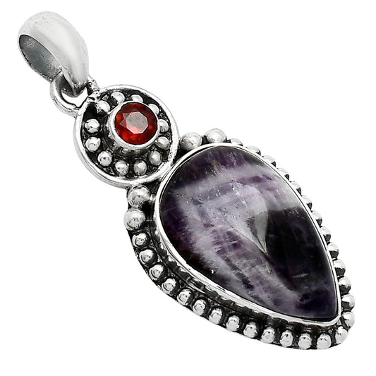 Natural Chevron Amethyst & Garnet Pendant P-1500 SDP152854