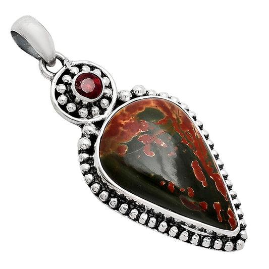 Natural Cherry Creek & Garnet Pendant P-1500 SDP152870