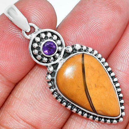 Brecciated Mookaite & Amethyst Pendant P-1500 SDP152887